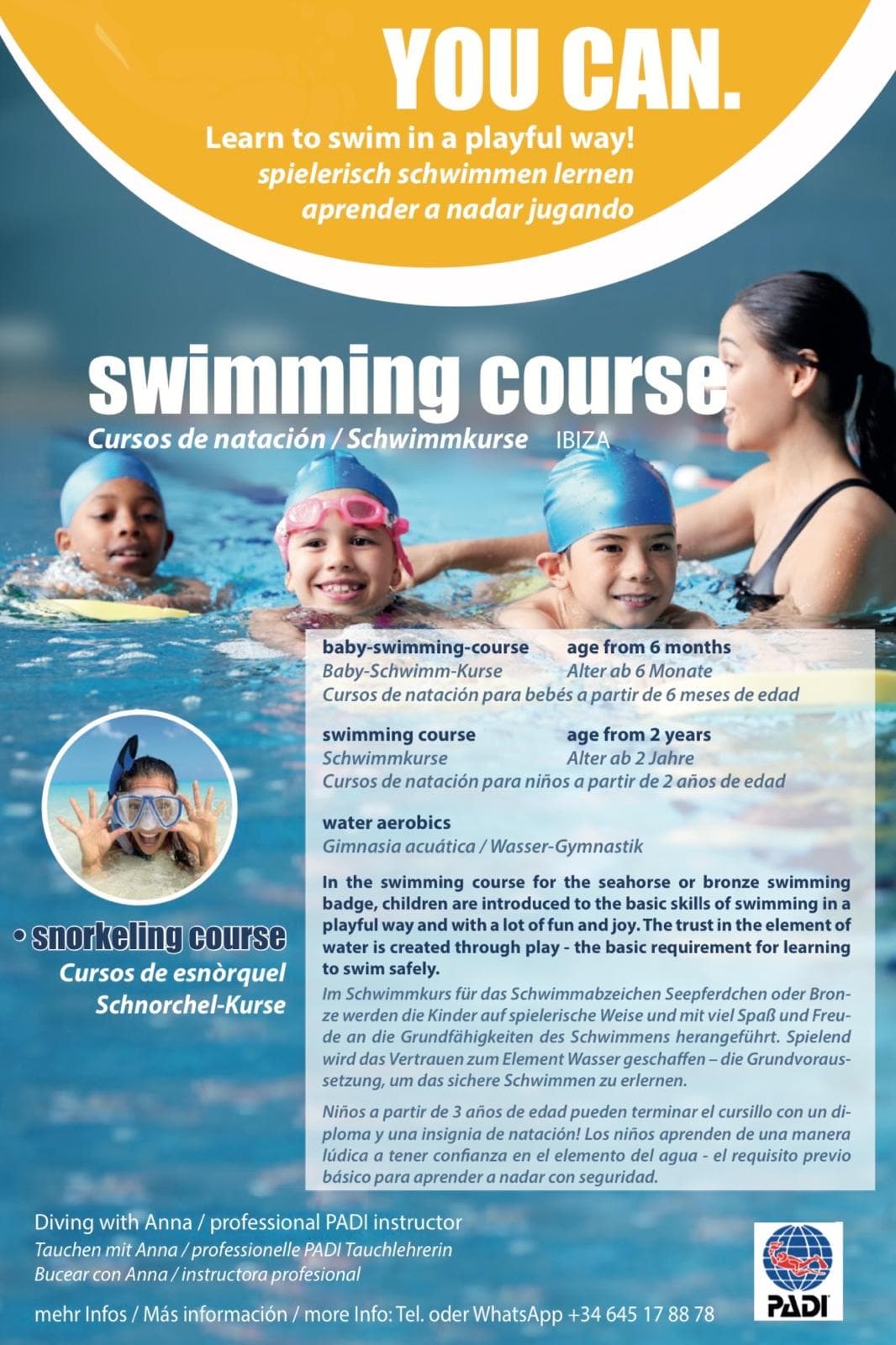 Ibiswim -private swimming classes Ibiza - natacion 