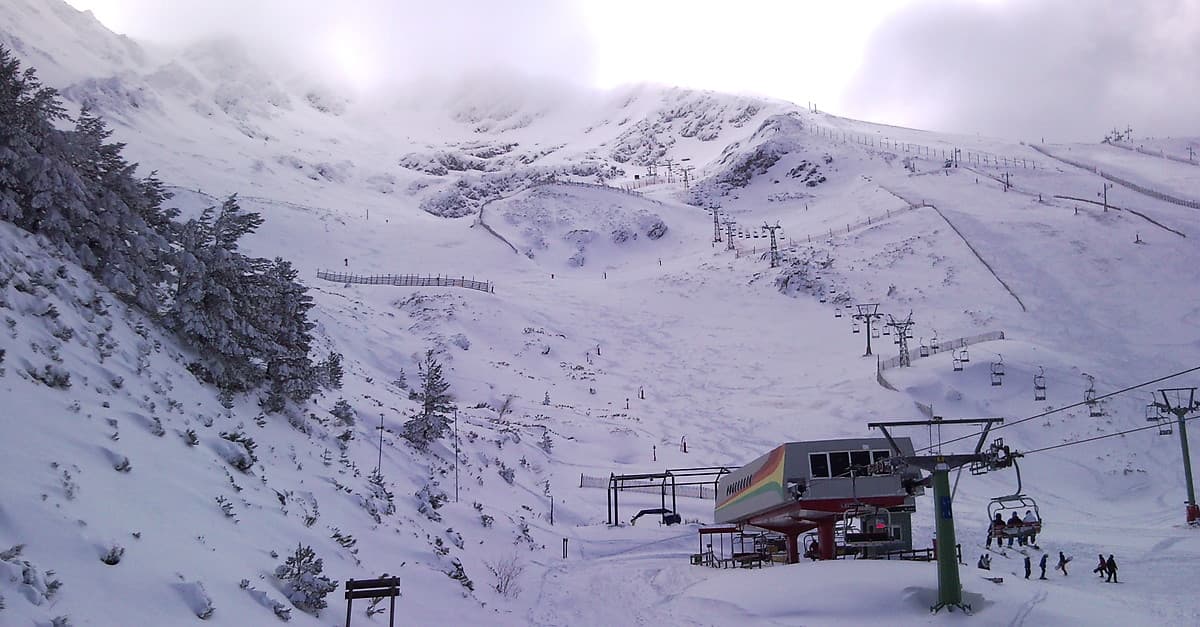 La cabaña: pista debutantes - ski in La Pinilla