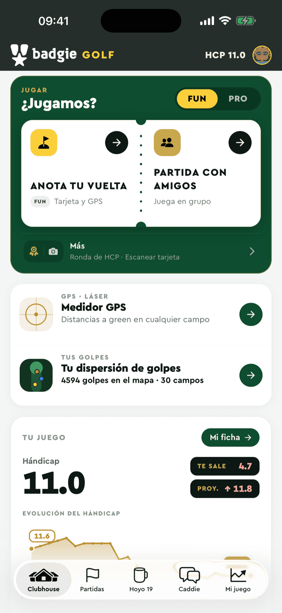Clubhouse de Badgie Golf: anota la teva volta o munta una partida amb amics