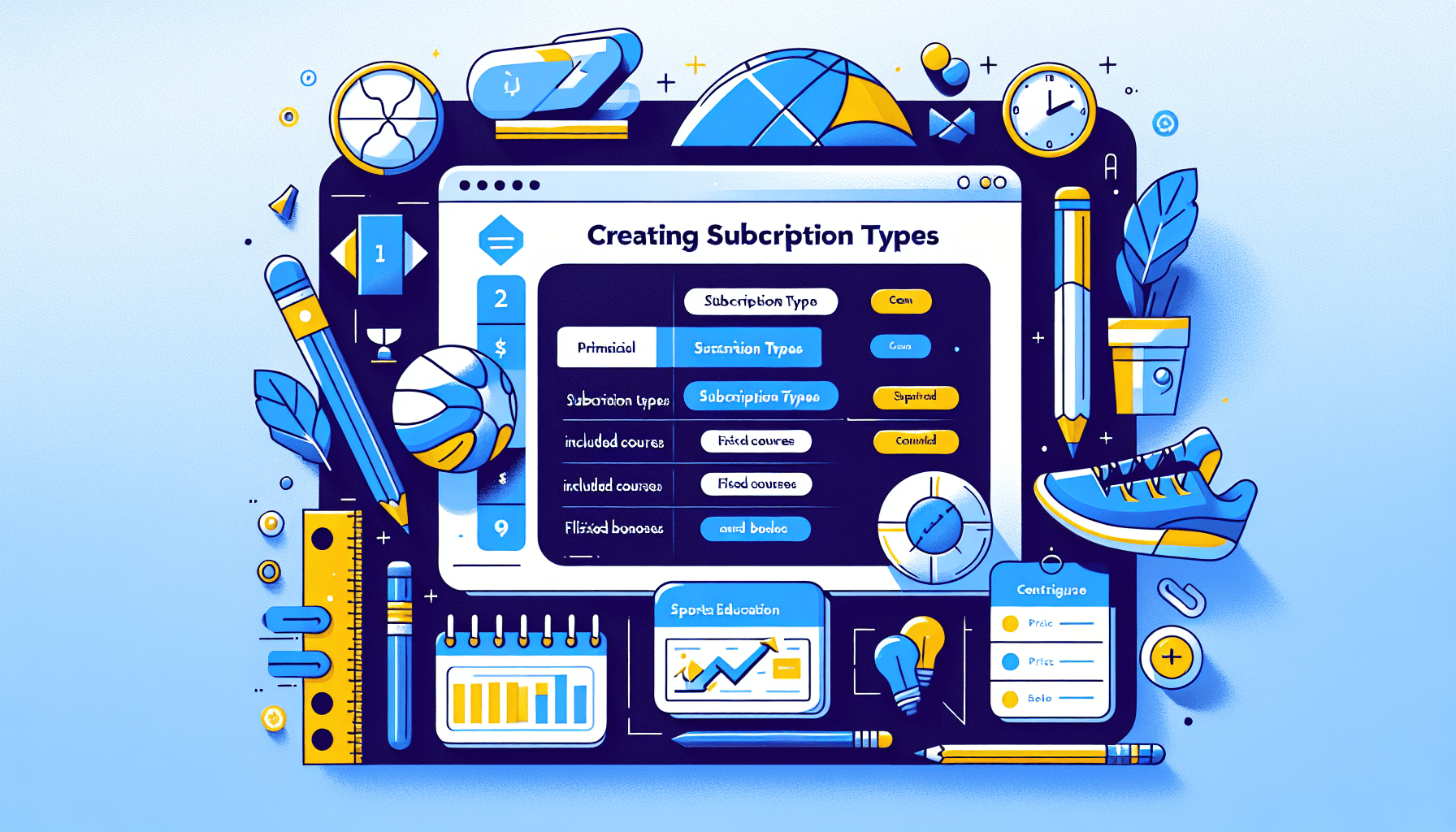 Crear tipos de suscripción